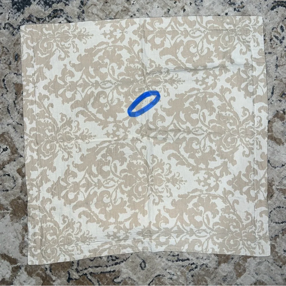 3 Pottery Barn Jacquard Medallion Cotton Linen Euro Sham in Neutral - Picture 10 of 16